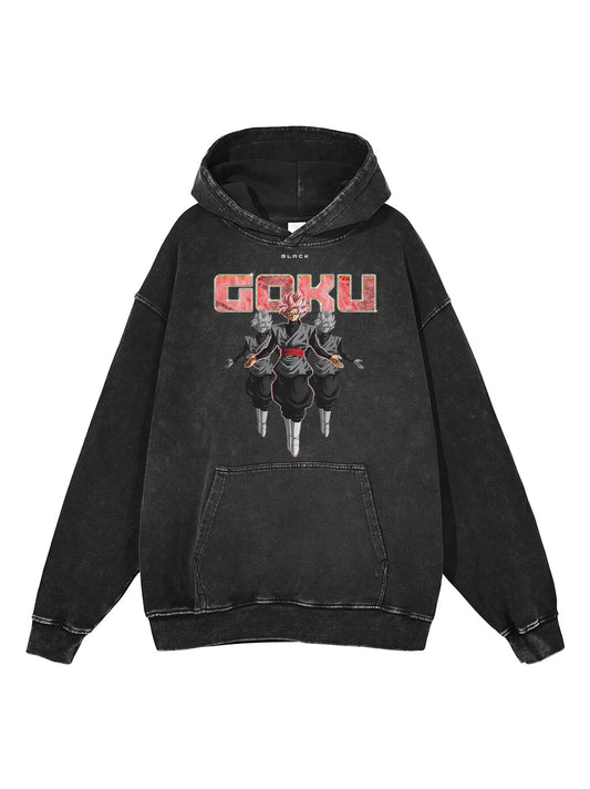 SAIYAN BLACK VINTAGE HOODIE