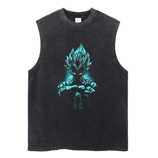 \Vegeta Pride\" Vintage Washed Tank Top"