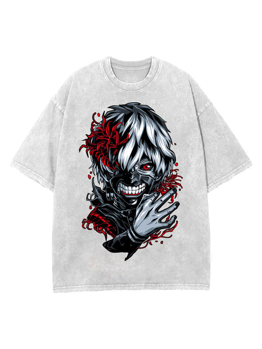 KANEKI DEATH FLOWER VINTAGE OVERSIZE TEE