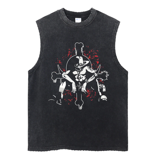 One Piece Ace Vintage Washed Tank Top