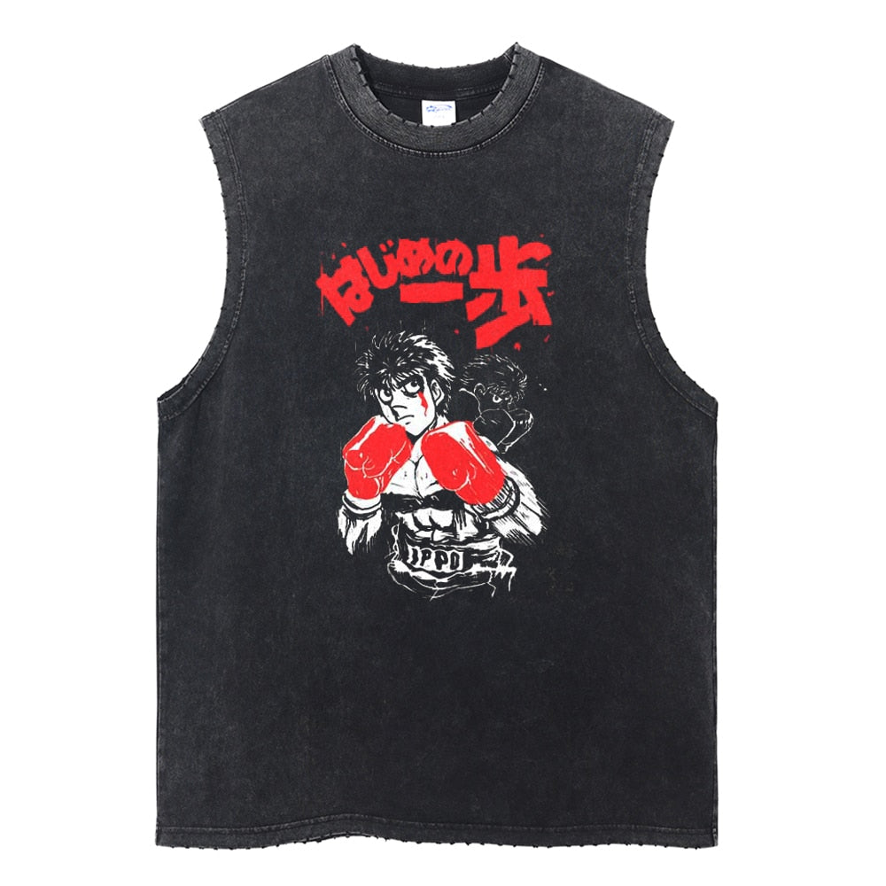 \Destructive Power\" Vintage Washed Tank Top"