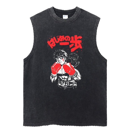 \Destructive Power\" Vintage Washed Tank Top"