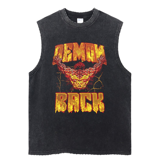 Demon Back Vintage Washed Tank Top