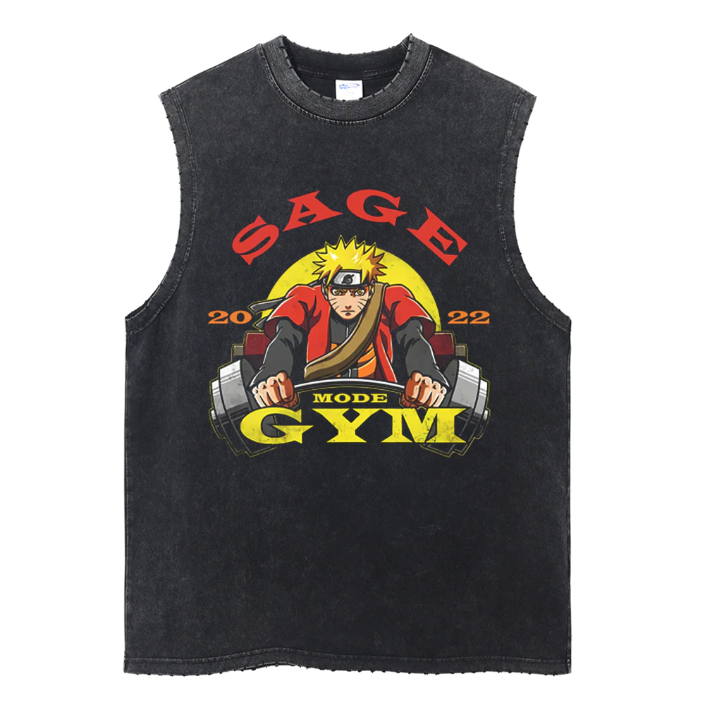 Ninja Gym Vintage Washed Tank Top