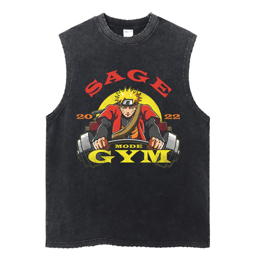 Ninja Gym Vintage Washed Tank Top