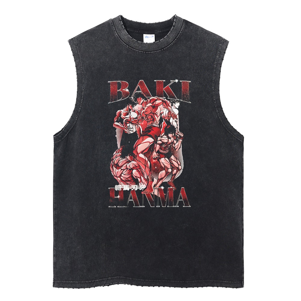 Baki Hanma Vintage Washed Tank Top