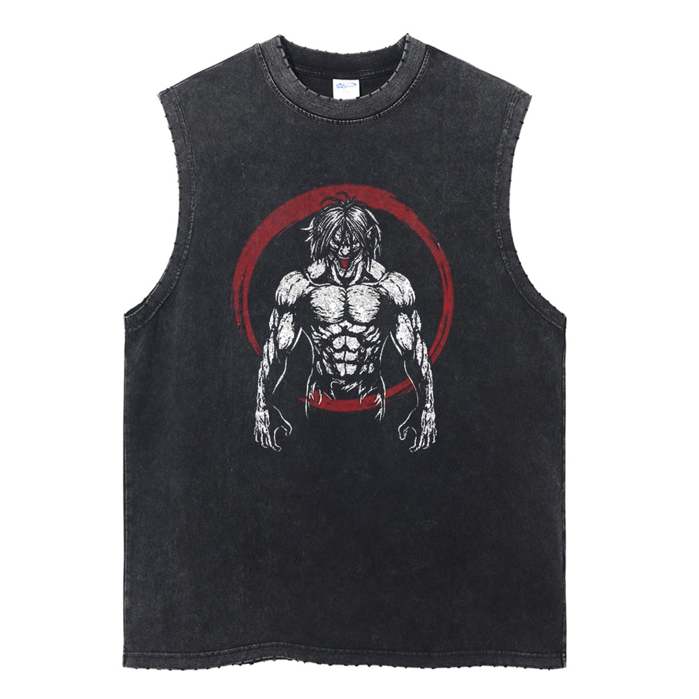 Eren Yeager Titan Vintage Washed Tank Top