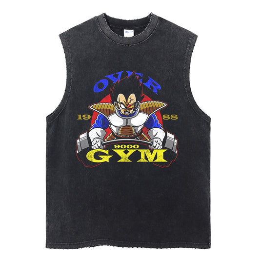 Over 9000 Gym Vintage Washed Tank Top