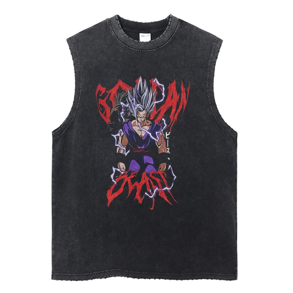 \Gohan Beast\" Vintage Washed Tank Top"