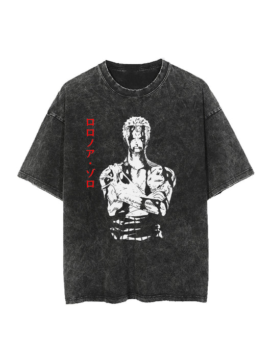 ZORO \NOTHING HAPPENED\" VINTAGE OVERSIZE TEE"