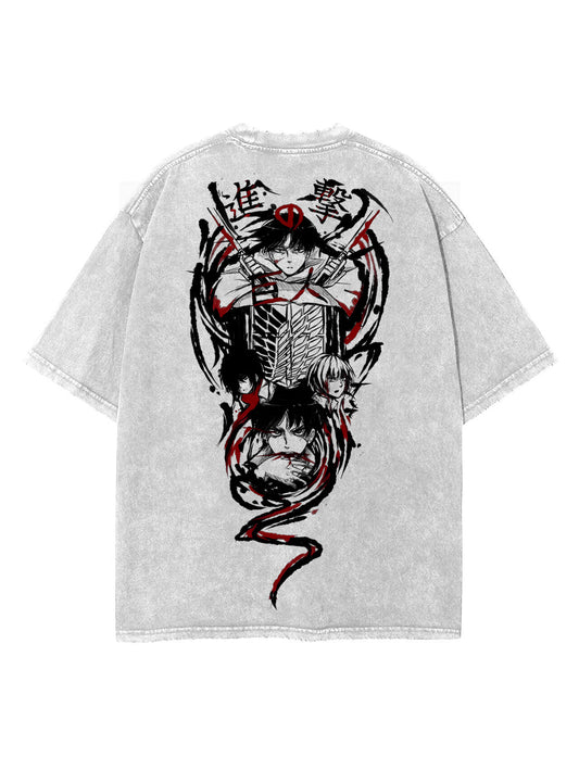 2-SIDED WINGS OF FREEDOM VINTAGE OVERSIZE TEE