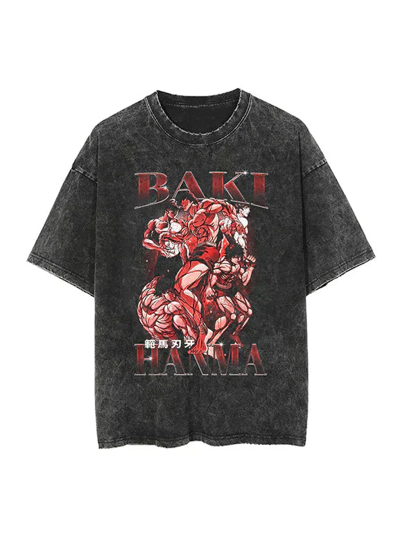 BAKI HANMA VINTAGE OVERSIZE TEE